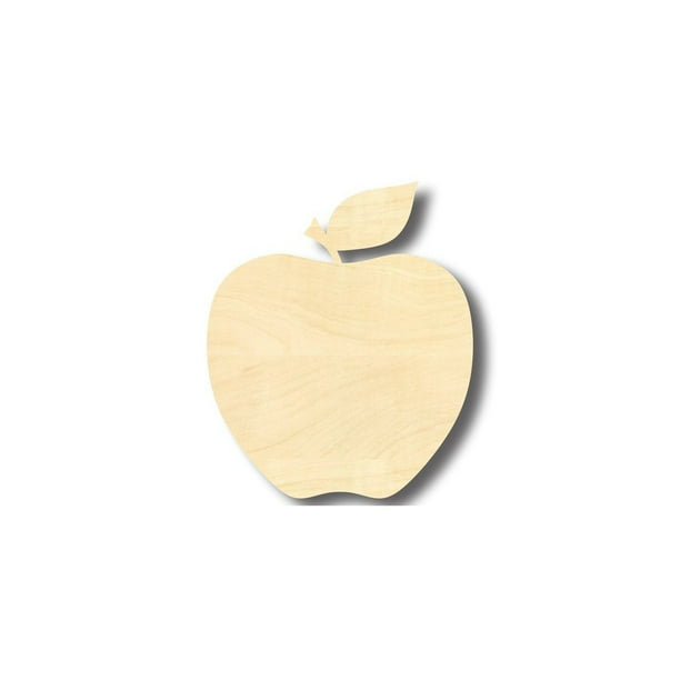 Creating Package of 24 Unfinished Wooden Apple Cutouts for Crafting 